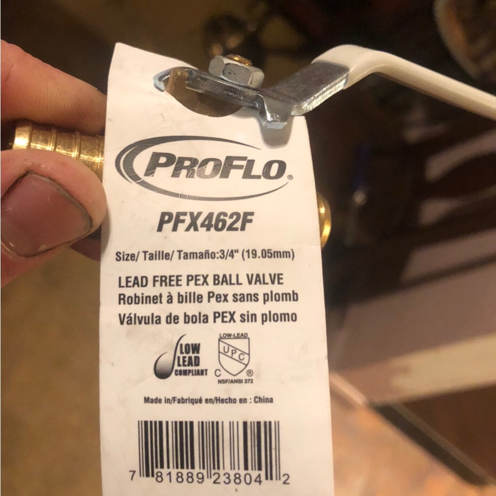 PROFLO PFX462F 3/4" PEX Ball Valve